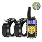 880-2 Dispositivo de entrenamiento para perros con collar de control remoto recargable de 800 yardas Dispositivo antiladridos, 880-2 Black Black - Imagen 2