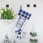 2 uds. CX20203, calcetín navideño creativo con pata de perro, bolsa de regalo, decoración colgante para árbol de Navidad