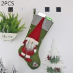 CX20204 Muñeco sin rostro Calcetín de Navidad Bolsa de regalo Decoración colgante para árbol de Navidad