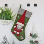CX20204 Muñeco sin rostro Calcetín de Navidad Bolsa de regalo Decoración colgante para árbol de Navidad - Imagen 2