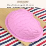 Molde de silicona para hornear pasteles de Halloween con forma de cerebro humano, molde para postres y pudín, Brain Shape - Imagen 3