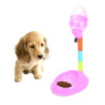 Suministros para mascotas Perro mascota Gato 2 en 1 Alimentación y riego automáticos Varilla ajustable vertical Alimentador de agua para mascotas, Capacidad: 600 ml - Imagen 2
