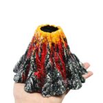 Planta de árbol artificial Hierba Decoración del tanque de peces Volcán Paisaje de roca, Adornos creativos de resina de rocalla Bomba de aire del acuario, Tamaño: S, 8.5 * 5.5 * 2.0 cm - Imagen 2