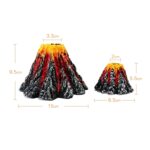 Planta de árbol artificial Hierba Decoración del tanque de peces Volcán Paisaje de roca, Adornos creativos de resina de rocalla Bomba de aire del acuario, Tamaño: S, 8.5 * 5.5 * 2.0 cm - Imagen 4