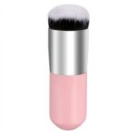 Mango de madera corto, cabeza redonda grande, tampón, base, polvo, brochas de maquillaje, brocha redonda regordeta, herramientas de crema BB de maquillaje, Large Round Head  Pink, Large Round Head  White - Imagen 2