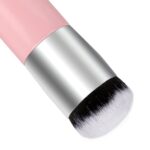 Mango de madera corto, cabeza redonda grande, tampón, base, polvo, brochas de maquillaje, brocha redonda regordeta, herramientas de crema BB de maquillaje, Large Round Head  Pink, Large Round Head  White - Imagen 3