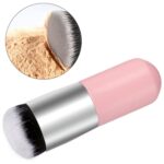Mango de madera corto, cabeza redonda grande, tampón, base, polvo, brochas de maquillaje, brocha redonda regordeta, herramientas de crema BB de maquillaje, Large Round Head  Pink, Large Round Head  White - Imagen 4