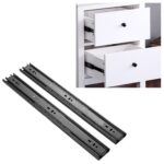 20 pulgadas 3 secciones Mute Acero laminado en frío Cajón deslizante Deslizamiento Riel deslizante de bola Longitud: 50 cm