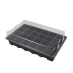 Bandeja de plántulas, plato de brotes, 24 agujeros, macetas de vivero, bandeja con tapas, caja para jardinería, bonsái, Mini plato de vivero de invernadero, tres juegos - Imagen 2