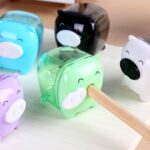 Sacapuntas manuales de 10 piezas Deli Mini Pig para niños en casa, oficina, escuela, entrega de colores al azar