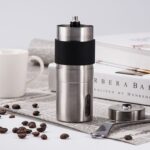 Manual de molino cónico portátil Molino de acero inoxidable de acero inoxidable Grano de café molinillo con anillo de silicona, capacidad: 40 g - Imagen 2