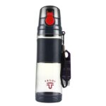 Teloy TNY-9601 Botella de taza espacial con tapa a presión portátil de 650 ml, temperatura del agua aplicable: ﹣20 ~ 120 grados Celsius, TNY-9601 (Light Grey + Green), TNY-9601 (Grey + Orange), TNY-9601 (Dark Grey + Red)