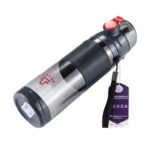 Teloy TNY-9601 Botella de taza espacial con tapa a presión portátil de 650 ml, temperatura del agua aplicable: ﹣20 ~ 120 grados Celsius, TNY-9601 (Light Grey + Green), TNY-9601 (Grey + Orange), TNY-9601 (Dark Grey + Red) - Imagen 3