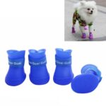 Preciosos zapatos para perros, botas de goma de color caramelo para cachorros, zapatos impermeables para la lluvia, S, tamaño: 4,3 x 3,3 cm, Size: S 4.3 x 3.3cm