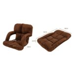 Sofá Perezoso Creativo A3 con Reposabrazos Sillón Reclinable con Respaldo Individual Plegable, 92x58x12cm (Khaki) - Imagen 3