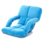 Sofá Perezoso Creativo A3 con Reposabrazos Sillón Reclinable con Respaldo Individual Plegable, 92x58x12cm (Blue) - Imagen 2