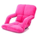 Sofá Perezoso Creativo A3 con Reposabrazos Sillón Reclinable con Respaldo Individual Plegable, 92x58x12cm (Rose Red) - Imagen 2