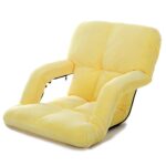 Sofá Perezoso Creativo A3 con Reposabrazos Sillón Reclinable con Respaldo Individual Plegable, 92x58x12cm (Yellow) - Imagen 2