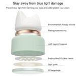 Lámpara de noche de escritorio LED con diseño de fuente de luz doble con forma de gato, control de brillo compatible con 3 - Imagen 3