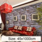 Mica Brick Creative 3D Stone Brick Decoración Papel tapiz Pegatinas Dormitorio Sala de estar Pared Rollo de papel tapiz impermeable, Tamaño: 45 x 1000 cm