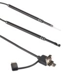 i96 3 en 1 USB Inspección del alcance del oído Cámara HD de 0,3 MP Cuchara visual para el oído para teléfonos Android OTG, PC y MacBook, cable de 1,85 m de longitud, 3 in 1 Black 0.3MP - Imagen 3