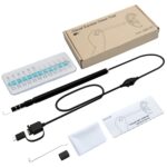 i95 3 en 1 USB Inspección del alcance del oído Cámara HD de 0,3 MP Cuchara visual para el oído para teléfonos Android OTG, PC y MacBook, cable de 1,75 m de longitud, 3 in 1 White 0.3MP - Imagen 3