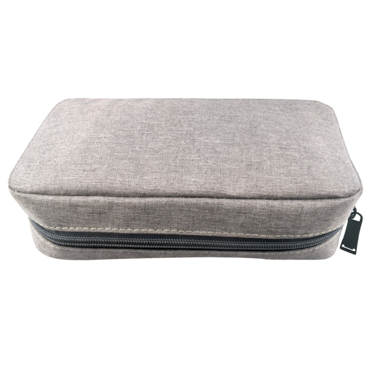 HC6194H.jpg Bolsa de almacenamiento de viaje para dispositivos digitales multifuncional simple para teléfonos, banco de energía, disco U, auriculares, cable de datos, etc., tamaño pequeño: 16 * 11 * 5 cm, Size: 16*11*5cm Grey - Imagen 1