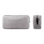Bolsa de almacenamiento de viaje para dispositivos digitales multifuncional simple para teléfonos, banco de energía, disco U, auriculares, cable de datos, etc., tamaño pequeño: 16 * 11 * 5 cm, Size: 16*11*5cm Grey - Imagen 2