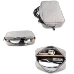 Bolsa de almacenamiento de viaje para dispositivos digitales multifuncional simple para teléfonos, banco de energía, disco U, auriculares, cable de datos, etc., tamaño pequeño: 16 * 11 * 5 cm, DY01 16x11x5cm - Imagen 4