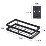 Estante de almacenamiento de condimentos para montaje en pared sin perforaciones de cocina de 25 cm, 25cm - Imagen 3