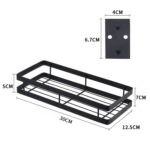 Estante de almacenamiento de condimentos para montaje en pared sin perforaciones de cocina de 30 cm, 30cm - Imagen 3