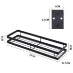 Estante de almacenamiento de condimentos para montaje en pared sin perforaciones de cocina de 35 cm, 35cm - Imagen 3