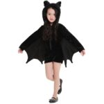 Disfraz de Halloween para niños y mujeres Ropa de vampiro de murciélago Ropa de cosplay de rendimiento escénico, Tamaño: XS, Busto: 76 cm, Ropa larga: 57 cm, Altura sugerida: 100-120 cm - Imagen 4