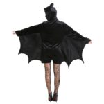 Disfraz de Halloween para niños y mujeres Ropa de vampiro de murciélago Ropa de cosplay de rendimiento en el escenario, Tamaño: L, Busto: 94 cm, Ropa larga: 73 cm, Altura sugerida: 150-160 cm - Imagen 3