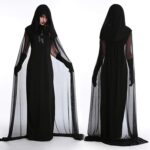 Halloween Costume Night Wandering Soul Ghost Dress Vestido de bruja Nightclub Rave Party Service, Tamaño: XXS, Busto: 68cm, Ropa larga: 97cm, Longitud de la capa: 150cm - Imagen 3