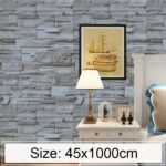 Estuco ladrillo creativo 3D piedra ladrillo decoración papel tapiz pegatinas dormitorio sala de estar pared impermeable rollo de papel tapiz, tamaño: 45 x 1000 cm