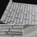 Ladrillo gris Creativo 3D Piedra Ladrillo Decoración Papel tapiz Pegatinas Dormitorio Sala de estar Pared Rollo de papel tapiz impermeable, Tamaño: 45 x 1000 cm - Imagen 3