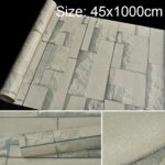 Qingyun Stone Creative 3D Stone Brick Decoración Papel tapiz Pegatinas Dormitorio Sala de estar Pared Rollo de papel tapiz impermeable, Tamaño: 45 x 1000 cm
