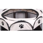 Tienda para perros impermeable de tela Oxford de moda, cerca para mascotas al aire libre octogonal plegable, M, tamaño: 91 x 91 x 58 cm, Size: M (Coffee) - Imagen 4