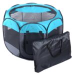 Tienda para perros impermeable de tela Oxford de moda, cerca para mascotas al aire libre octogonal plegable, M, tamaño: 91 x 91 x 58 cm, Size: M (Blue) - Imagen 2