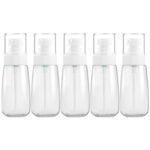 5 uds. Botellas de plástico de viaje, accesorios de viaje portátiles a prueba de fugas, contenedores de botellas pequeñas, 80ml, 80ml