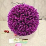 Planta de eucalipto púrpura artificial Bola Topiary Evento de boda Hogar Decoración al aire libre Adorno colgante, Diámetro: 13,4 pulgadas - Imagen 2