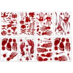 10 PCS Decoraciones de Halloween PVC Pegatinas de pared con estampado de sangre creativas Pegatinas de ventana, Tamaño: 25 * 30 cm, Entrega de estilo aleatorio