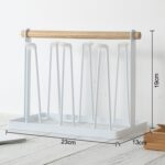 Estante de drenaje con portavasos de cocina de hierro - Imagen 3