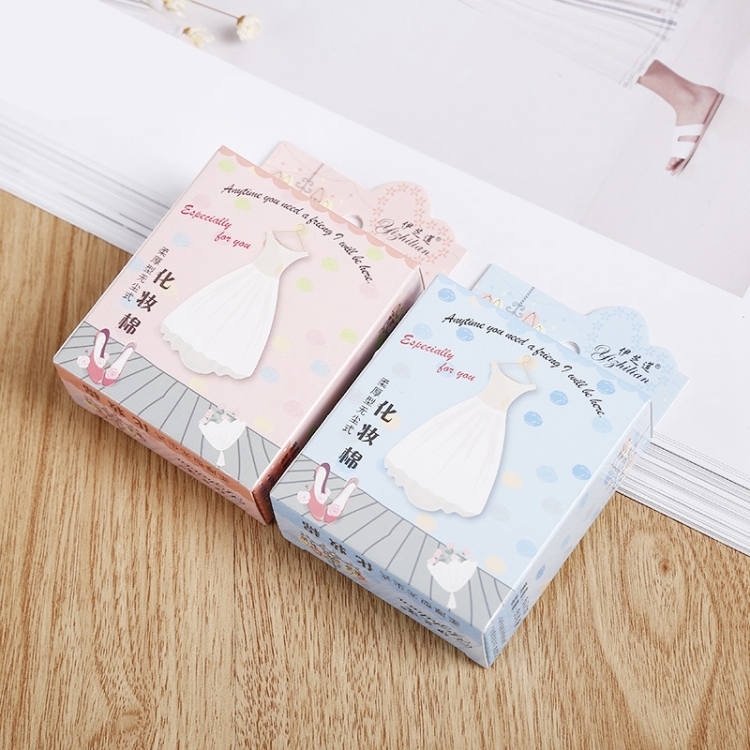 HC7187.jpg 25 cajas de almohadillas de soplo de algodón faciales de maquillaje fino suave desechable de venta, embalaje de cartón - Imagen 1