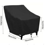 Sillas de mesa plegables de tela Oxford, impermeables, a prueba de polvo, impermeables para exteriores, bolsa protectora, funda para juego de muebles, tamaño: 102x79x70cm, Size: 102x79x70cm - Imagen 2