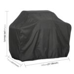 Bolsa protectora cuadrada para barbacoa de tela Oxford 210D, resistente al agua, anti-UV, a prueba de polvo, para exteriores, cubierta para parrilla de barbacoa de carbón, tamaño: 145x61x117cm, Size: 145x61x117cm - Imagen 2