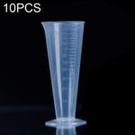 Frasco de plástico PP de grado alimenticio, 10 Uds., 100ml, taza medidora de cono Digital, escala cilíndrica, herramientas de laboratorio de vidrio para medir, 100ml