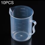 Frasco de plástico PP de grado alimenticio, 10 Uds., 250ml, taza medidora Digital, escala cilíndrica, herramientas de laboratorio de vidrio para medir, 250ml