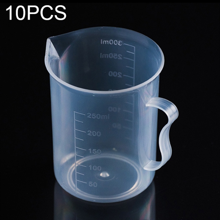 HC7258T.jpg Frasco de plástico PP de grado alimenticio, 10 Uds., 250ml, taza medidora Digital, escala cilíndrica, herramientas de laboratorio de vidrio para medir, 250ml - Imagen 1